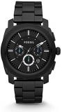 Fossil Women's Machine Chronograph Black-Tone Stainless Steel Watch FS4552