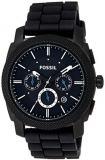 Fossil Machine Black Dial Silicone Strap Men's Watch FS4487