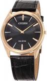 Men's Citizen Eco-Drive Stiletto Rose Gold-Tone Strap Watch AR3073-06E