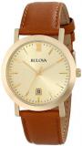 Bulova Unisex 97B135 Analog Display Japanese Quartz Brown Watch