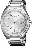 Citizen Eco-Drive Solar Quartz White Dial Mens Watch AW1570-87A