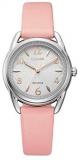 Citizen Women's Drive Stainless Steel Quartz Leather Calfskin Strap, Pink, 14 Casual Watch (Model: FE1210-07A)