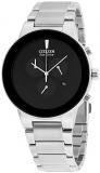 Citizen Eco-Drive Axiom Black Dial SS Chronograph Quartz Men's Watch AT2240-51E