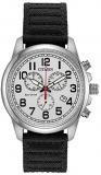 Citizen Military Eco-Drive Chronograph AT0200-13A Mens Black Nylon Band Silver Quartz Dial Watch