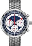 Bulova Men's Quartz Watch with Stainless-Steel Strap, Silver, 20 (Model: 96K101)