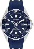 Citizen Eco-Drive BN0201-02M Mens Blue Polyurethane Band Blue Quartz Dial Watch