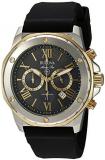 Bulova Men's Stainless Steel Analog-Quartz Watch with Silicone Strap, Black, 24 (Model: 98B277)