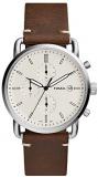 Fossil Men's Commuter Stainless Steel and Leather Casual Quartz Watch