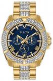 Bulova Men's Swarovski Crystal Quartz Watch with Two-Tone-Stainless-Steel Strap,...