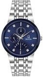 Bulova Men's Multi-Function 3-Hand Quartz Watch with Diamond Dial, Edge to Edge ...