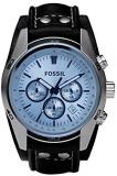 Fossil Men's Coachman Quartz Stainless Steel and Leather Casual Cuff Watch