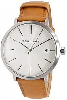 Michael Kors Men's Blake MK8673 Silver Leather Japanese Quartz Fashion Watch