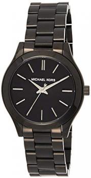 Michael Kors Women's Mini Slim Runway Black Watch MK3587