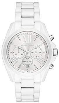 Michael Kors Women's Bradshaw Quartz Stainless-Steel Strap, White, 20 Casual Watch (Model: MK6585)