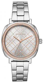 Michael Kors Nia Quartz Silver Crystal Dial Ladies Watch MK3988