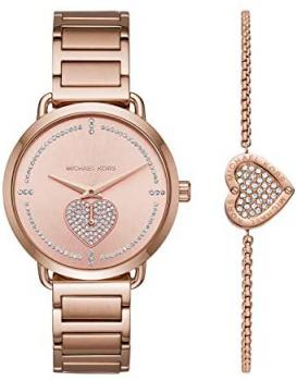 Michael Kors Women's Portia Three-Hand Rose Gold-Tone Stainless Steel Watch MK4468