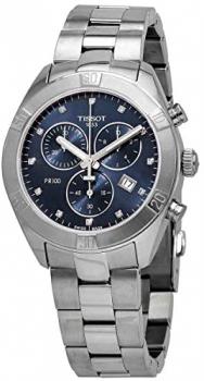 Tissot T-Classic Chronograph Diamond Blue Dial Ladies Watch T101.917.11.046.00