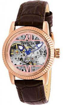 Invicta 26350 Women's Objet D Art Brown Strap Automatic Watch