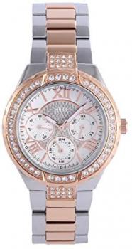 GUESS Women's W0111L4 "Sparkling Hi-Energy" Silver- And Rose Gold-Tone Watch