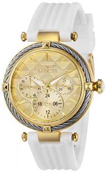 Invicta Women's Bolt Stainless Steel Quartz Polyurethane Strap, White, 18 Casual Watch (Model: 28966)