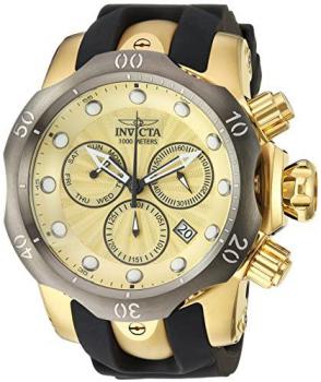 Invicta Men's Venom Titanium Quartz Watch with Silicone Strap, Two Tone, 26 (Model: 24258)