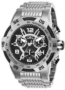 Invicta Men's Speedway Quartz Watch with Stainless Steel Strap, Silver, 30 (Model: 25285)