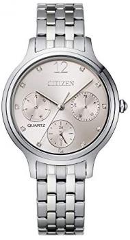 Citizen Women's Quartz Stainless Steel Strap, Silver, 14 Casual Watch (Model: ED8180-52X)