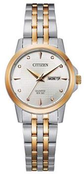 Citizen Women's Quartz Stainless Steel Strap, Multicolor, 14 Casual Watch (Model: EQ0605-53A)