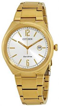 Citizen Chandler Silver Dial Yellow Gold-Plated Men's Watch AW1372-81A