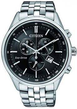 Citizen Eco-Drive Solar Quartz Black Dial Mens Watch AT2140-55E