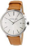Michael Kors Men's Blake MK8673 Silver Leather Japanese Quartz Fashion Watch