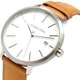 Michael Kors Men's Blake MK8673 Silver Leather Japanese Quartz Fashion Watch