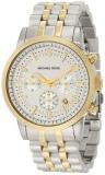 Michael Kors Scout Silver Dial Chronograph Two Tone Mens Watch MK8238