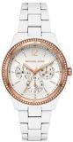 Michael Kors Women's Riley Multifunction White-Tone Stainless Steel Watch MK6691