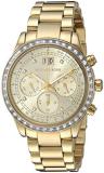 Michal Kors Brinkley Gold-Tone Dial SS Chronograph Quartz Ladies Watch MK6187