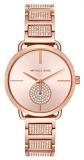 Michael Kors Women's Portia Three-Hand Rose Gold-Tone Stainless Steel Watch MK3853