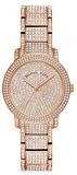 Michael Kors Women's Rose Gold Tone Pave Glitz Watch MK6458