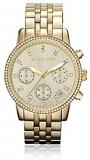 NEW WOMENS MICHAEL KORS (MK5698) GOLD RUNWAY CHRONOGRAPH STAINLESS STEEL WATCH