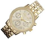 NEW WOMENS MICHAEL KORS (MK5698) GOLD RUNWAY CHRONOGRAPH STAINLESS STEEL WATCH