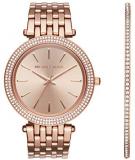 Michael Kors Women's Darci Three-Hand Rose Gold-Tone Stainless Steel Watch MK3715