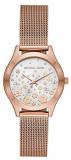 Michael Kors Women's Slim Runway Three-Hand Rose Gold-Tone Stainless Steel Watch MK4384