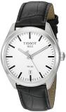 Tissot Men's 'Pr 100' Swiss Quartz Stainless Steel and Leather Dress Watch, Color:Black (Model: T1014101603100)