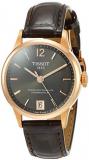 Tissot Chemin des Tourelles Powermatic 80 Rose Gold Brown Leather Watch 32mm T099.207.36.447.00