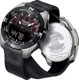 Tissot T-Touch Perpetual Alarm World Time Chronograph Quartz Analog-Digital Black Dial Watch T091.420.46.051.02