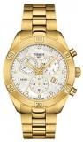 Tissot Women's PR 100 Sport Chic Swiss Quartz Stainless Steel Strap, Gold, 19 Casual Watch (Model: T1019173311601)