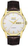Tissot Men's T0194303603101 Visodate Automatic Brown Band White Dial Watch