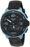 Tissot Men's 'T racing' Swiss Quartz Metal and Silicone Dress Watch, Color:Black (Model: T0814209705704)
