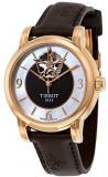 T050.207.37.117.04 Lady Heart Powermatic 80 Rose Gold Case Brown MOP Dial Watch with Brown Leather Strap