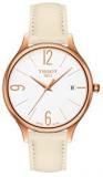 Tissot Bella Ora White Dial White Leather Ladies Watch T103.210.36.017.00
