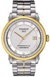 Tissot Luxury Automatic Diamond Silver Dial Two-Tone Stainless Steel Mens Watch T0864082203600